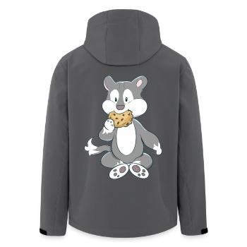Wolf Tiere Fantasy Kekse Kinder Comic für Kinder - Recycelte Männer Softshell-Jacke von Stanley/Stella - Anthrazit - Hinten - AI Model Male 185 light (185cm)