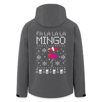 Weihnachten Falalalamingo Flamingo - Recycelte Männer Softshell-Jacke von Stanley/Stella - Anthrazit - Hinten - AI Model Male 185 light (185cm)
