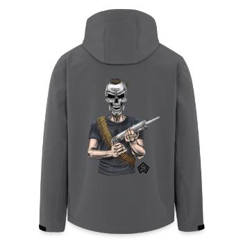 Verfuger, Siliconizer, Craftsman, Soldier - Men’s Recycled Softshell Jacket by Stanley/Stella - anthracite - Back - AI Model Male 185 light (185cm)
