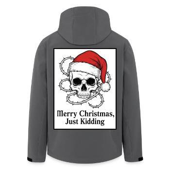 Weihnachtstotenkopf - Recycelte Männer Softshell-Jacke von Stanley/Stella - Anthrazit - Hinten - AI Model Male 185 light (185cm)
