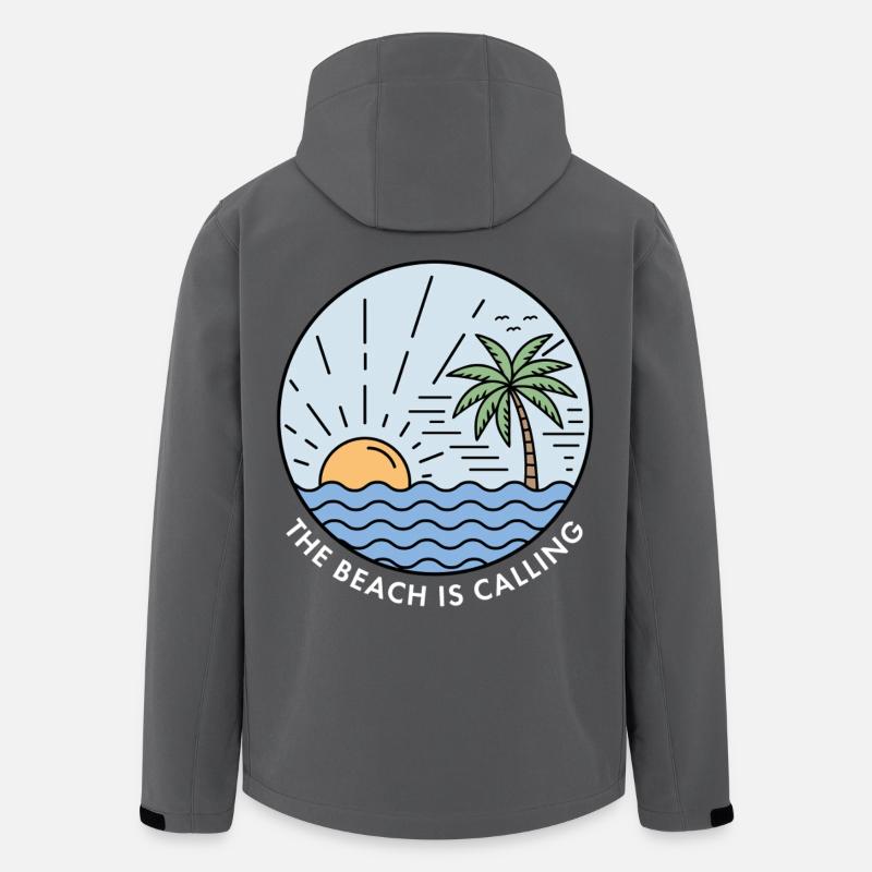 The Beach is Calling - Men’s Recycled Softshell Jacket by Stanley/Stella - anthracite