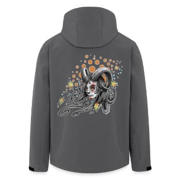 Göttin des Herbstes - Recycelte Männer Softshell-Jacke von Stanley/Stella - Anthrazit - Hinten - AI Model Male 185 light (185cm)