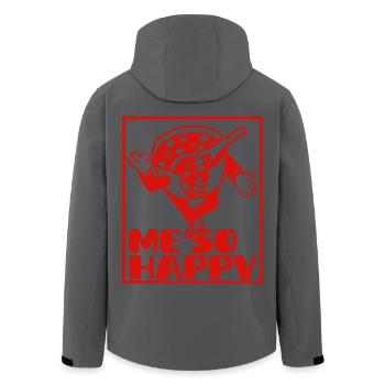 Miso Happy Suppe - Recycelte Männer Softshell-Jacke von Stanley/Stella - Anthrazit - Hinten - AI Model Male 185 light (185cm)