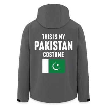 Das ist mein Pakistan Kostüm - Recycelte Männer Softshell-Jacke von Stanley/Stella - Anthrazit - Hinten - AI Model Male 185 light (185cm)
