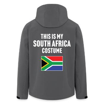 Das ist mein Südafrika Kostüm - Recycelte Männer Softshell-Jacke von Stanley/Stella - Anthrazit - Hinten - AI Model Male 185 light (185cm)