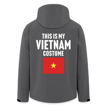 Das ist mein Vietnam Kostüm - Recycelte Männer Softshell-Jacke von Stanley/Stella - Anthrazit - Hinten - AI Model Male 185 light (185cm)