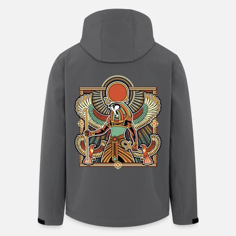 RA Dieu du Soleil ÉGYPTE - Veste softshell homme en polyester recyclé Stanley/Stella - charbon