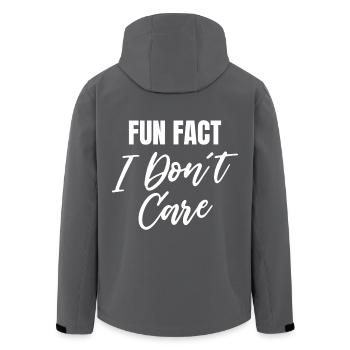 Fun Fact: Es ist mir egal - Recycelte Männer Softshell-Jacke von Stanley/Stella - Anthrazit - Hinten - AI Model Male 185 light (185cm)