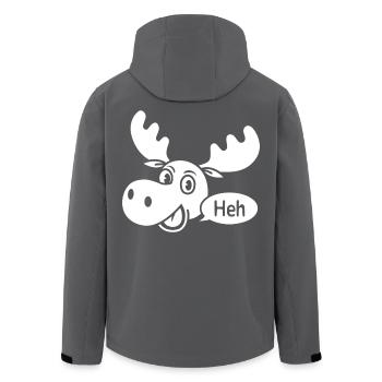 Amüsierter Elch - Recycelte Männer Softshell-Jacke von Stanley/Stella - Anthrazit - Hinten - AI Model Male 185 light (185cm)