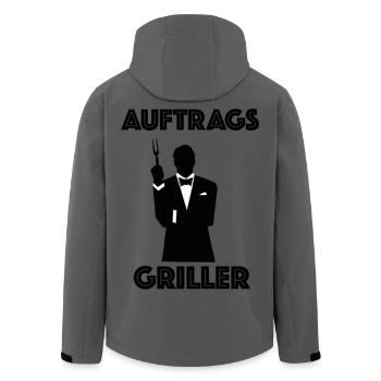 Auftragsgriller Griller Grillmeister Geschenk - Recycelte Männer Softshell-Jacke von Stanley/Stella - Anthrazit - Hinten - AI Model Male 185 light (185cm)