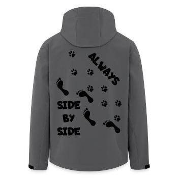 Seite an Seite mit Hund * - Recycelte Männer Softshell-Jacke von Stanley/Stella - Anthrazit - Hinten - AI Model Male 185 light (185cm)