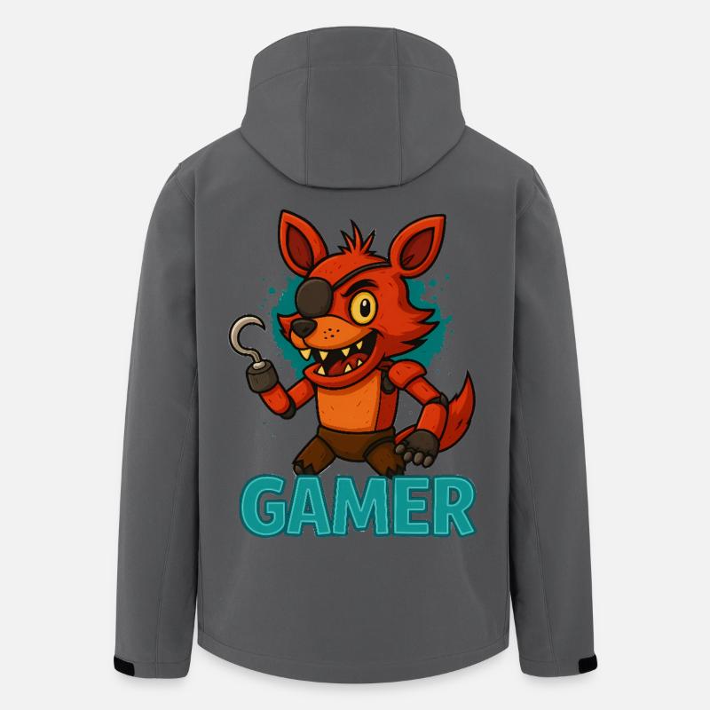 Piratenfuchs Gamer - Recycelte Männer Softshell-Jacke von Stanley/Stella - Anthrazit