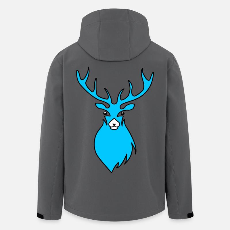 Hirsch - Recycelte Männer Softshell-Jacke von Stanley/Stella - Anthrazit