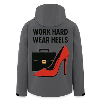 Business Babe: Work Hard Wear Heels - Recycelte Männer Softshell-Jacke von Stanley/Stella - Anthrazit - Hinten - AI Model Male 185 light (185cm)