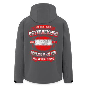 Stolzer Österreicher - Recycelte Männer Softshell-Jacke von Stanley/Stella - Anthrazit - Hinten - AI Model Male 185 light (185cm)