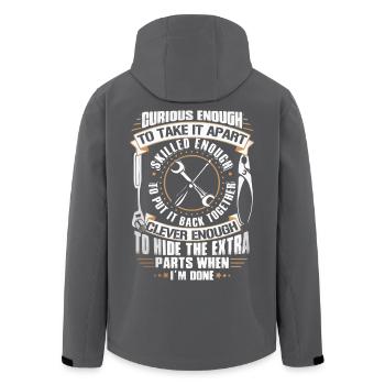 Neugierig genug, um es geschickt genug auseinander zu nehmen - Recycelte Männer Softshell-Jacke von Stanley/Stella - Anthrazit - Hinten - AI Model Male 185 light (185cm)