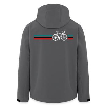 Rennrad Radsport Retro - Recycelte Männer Softshell-Jacke von Stanley/Stella - Anthrazit - Hinten - AI Model Male 185 light (185cm)