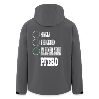 In einer Beziehung mit meinem Pferd - Recycelte Männer Softshell-Jacke von Stanley/Stella - Anthrazit - Hinten - AI Model Male 185 light (185cm)