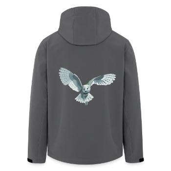 barn owl - Recycelte Männer Softshell-Jacke von Stanley/Stella - Anthrazit - Hinten - AI Model Male 185 light (185cm)