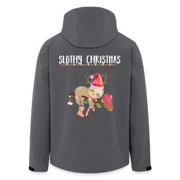 Faule Weihnachten - Recycelte Männer Softshell-Jacke von Stanley/Stella - Anthrazit - Hinten - AI Model Male 185 light (185cm)