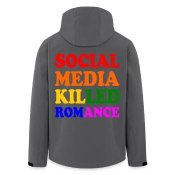 social media killed romance - Recycelte Männer Softshell-Jacke von Stanley/Stella - Anthrazit - Hinten - AI Model Male 185 light (185cm)