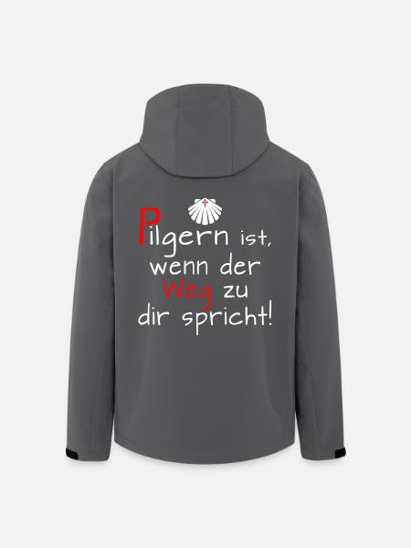 Pilgern ist - Jakobsweg Santiago Pilger Jakobus - Recycelte Männer Softshell-Jacke von Stanley/Stella - Anthrazit