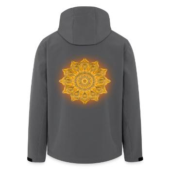 Sunlight Mandala - Recycelte Männer Softshell-Jacke von Stanley/Stella - Anthrazit - Hinten - AI Model Male 185 light (185cm)