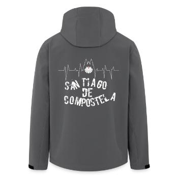 Santiago de Compostella Kathedrale Jakobsweg - Recycelte Männer Softshell-Jacke von Stanley/Stella - Anthrazit - Hinten - AI Model Male 185 light (185cm)