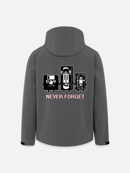 VERGESSEN SIE NIE CASETTE DISKETTE LUSTIG - Recycelte Männer Softshell-Jacke von Stanley/Stella - Anthrazit