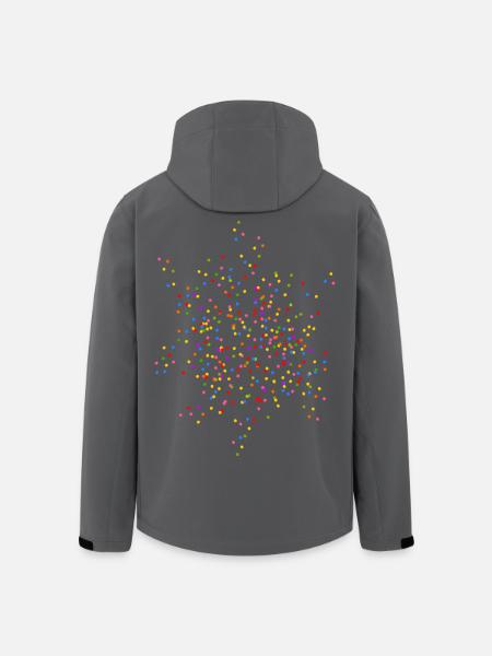 Konfetti Fasching Karneval Kostüm Silvester bunt - Recycelte Männer Softshell-Jacke von Stanley/Stella - Anthrazit
