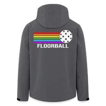 floorball unihoc floorballspieler bandy - Recycelte Männer Softshell-Jacke von Stanley/Stella - Anthrazit - Hinten - AI Model Male 185 light (185cm)