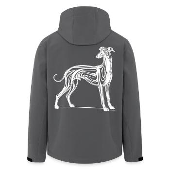 Windhund Greyhound - Recycelte Männer Softshell-Jacke von Stanley/Stella - Anthrazit - Hinten - AI Model Male 185 light (185cm)