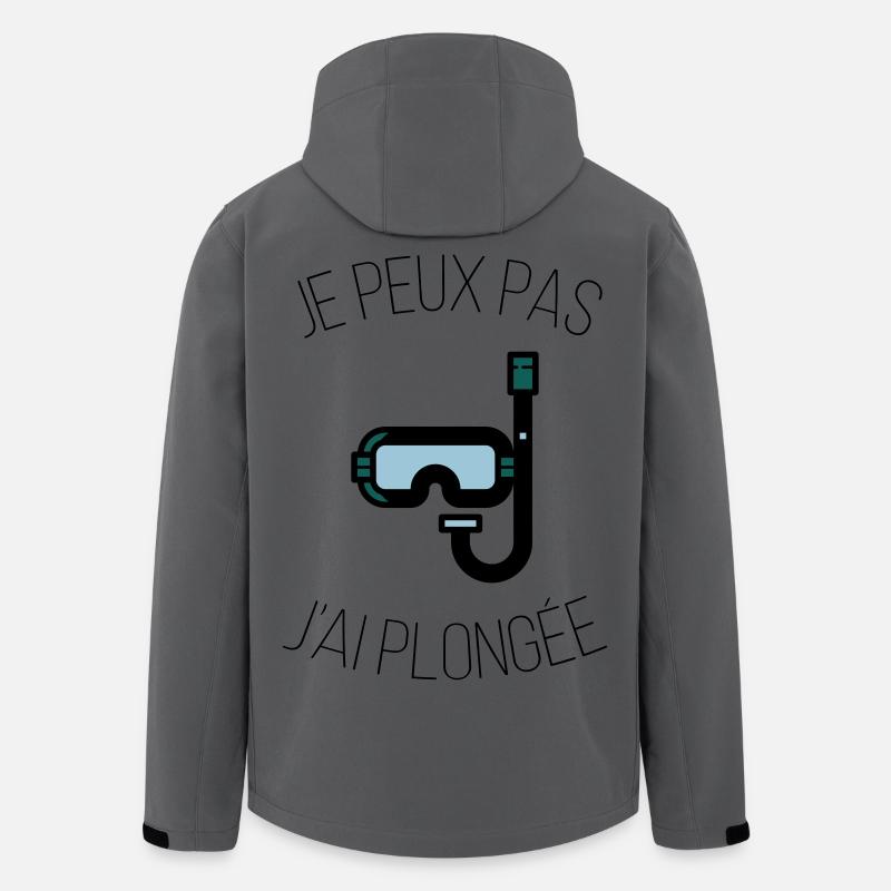 je peux pas j'ai plongée - Veste softshell homme en polyester recyclé Stanley/Stella - charbon
