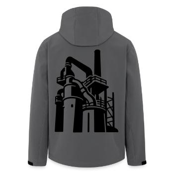 Factory Symbol Völklingen - Men’s Recycled Softshell Jacket by Stanley/Stella - anthracite - Back - AI Model Male 185 light (185cm)