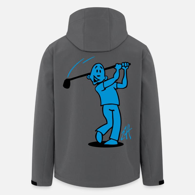 Golf - Recycelte Männer Softshell-Jacke von Stanley/Stella - Anthrazit