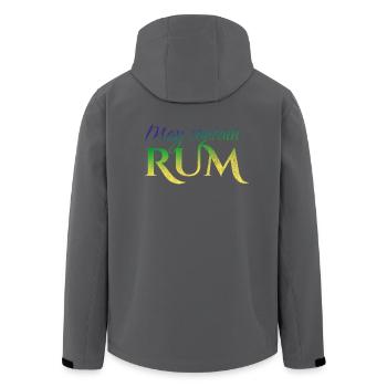 Rum / May Contain Rum / Alkohol / Party - Recycelte Männer Softshell-Jacke von Stanley/Stella - Anthrazit - Hinten - AI Model Male 185 light (185cm)