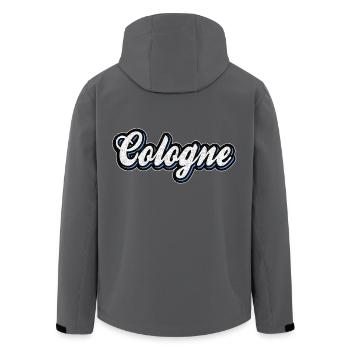 Cologne Schriftzug Vintage Colonia Kölsch Fan Köln - Recycelte Männer Softshell-Jacke von Stanley/Stella - Anthrazit - Hinten - AI Model Male 185 light (185cm)