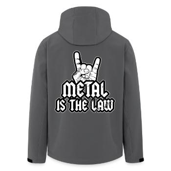 Metal Is The Law Metalhead Pommesgabel Festival - Recycelte Männer Softshell-Jacke von Stanley/Stella - Anthrazit - Hinten - AI Model Male 185 light (185cm)