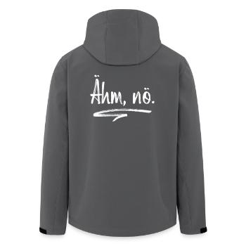 Ähm Nö Nein Haha No Faulenzer Faultier Neinsager - Recycelte Männer Softshell-Jacke von Stanley/Stella - Anthrazit - Hinten - AI Model Male 185 light (185cm)