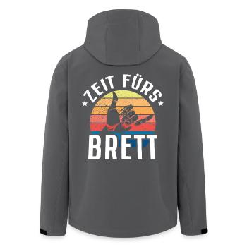 Surfer Zeit Fürs Brett Surfbrett Shaka Windsurfer - Recycelte Männer Softshell-Jacke von Stanley/Stella - Anthrazit - Hinten - AI Model Male 185 light (185cm)