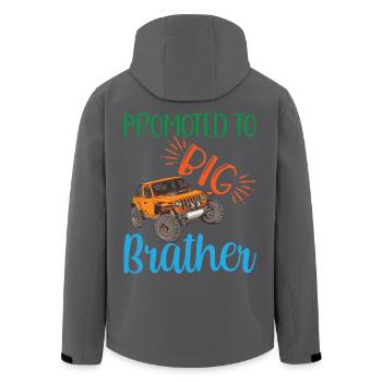 big brother, Befördert zum großen Bruder Geschenk - Recycelte Männer Softshell-Jacke von Stanley/Stella - Anthrazit - Hinten - AI Model Male 185 light (185cm)