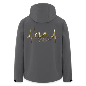 Mailand Skyline Italien Herzschlag Fan Love Milano - Recycelte Männer Softshell-Jacke von Stanley/Stella - Anthrazit - Hinten - AI Model Male 185 light (185cm)