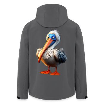 Pelikan Wasservogel Pelican Geschenk Süße Pelikane - Recycelte Männer Softshell-Jacke von Stanley/Stella - Anthrazit - Hinten - AI Model Male 185 light (185cm)