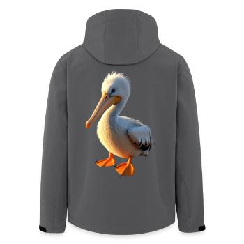 Pelikan Wasservogel Pelican Geschenk Süße Pelikane - Recycelte Männer Softshell-Jacke von Stanley/Stella - Anthrazit - Hinten - AI Model Male 185 light (185cm)
