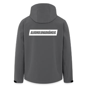 Alkoholunabhängig Sober Straight Edge Alkoholfrei - Recycelte Männer Softshell-Jacke von Stanley/Stella - Anthrazit - Hinten - AI Model Male 185 light (185cm)