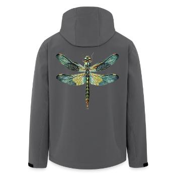 Libelle Dragonfly Bunte Flügel Süße Libellen - Recycelte Männer Softshell-Jacke von Stanley/Stella - Anthrazit - Hinten - AI Model Male 185 light (185cm)