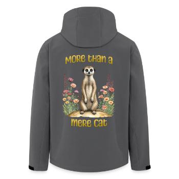 Mehr als nur eine Katze, lustiges Erdmännchen-T- - Recycelte Männer Softshell-Jacke von Stanley/Stella - Anthrazit - Hinten - AI Model Male 185 light (185cm)