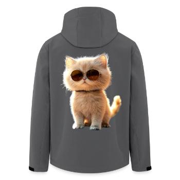 Perserkatze Perser Katze Persian Cat Süße Katzen - Recycelte Männer Softshell-Jacke von Stanley/Stella - Anthrazit - Hinten - AI Model Male 185 light (185cm)