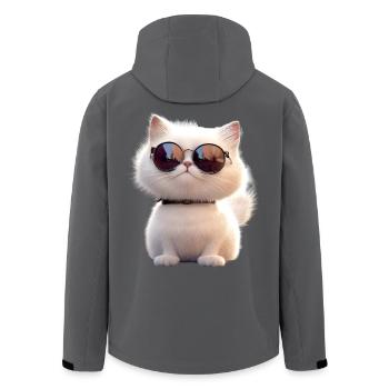 Perserkatze Perser Katze Persian Cat Süße Katzen - Recycelte Männer Softshell-Jacke von Stanley/Stella - Anthrazit - Hinten - AI Model Male 185 light (185cm)