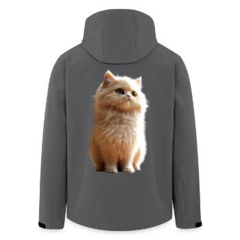 Perserkatze Perser Katze Persian Cat Süße Katzen - Recycelte Männer Softshell-Jacke von Stanley/Stella - Anthrazit - Hinten - AI Model Male 185 light (185cm)